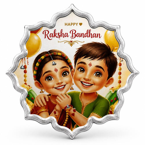 10g Lotus Raksha Bandhan Silver Coin