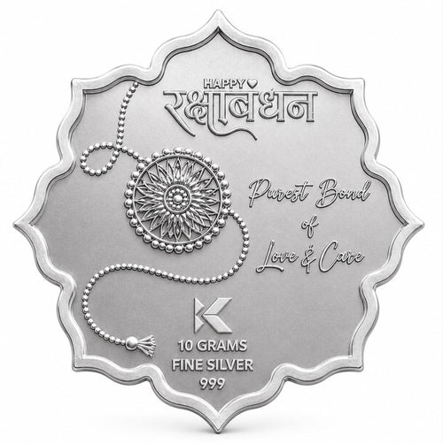 10g Lotus Raksha Bandhan Silver Coin